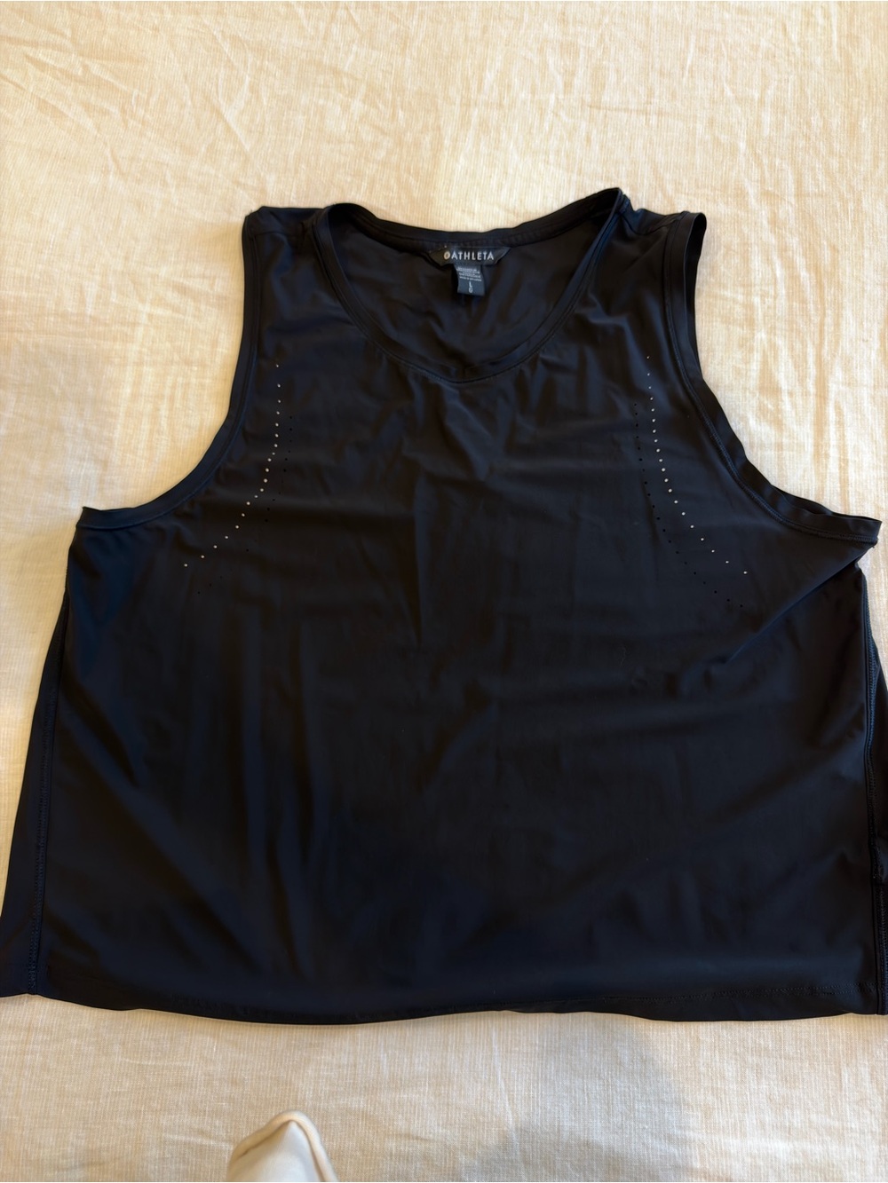 Athleta Black Lightweight Perforated Tank
